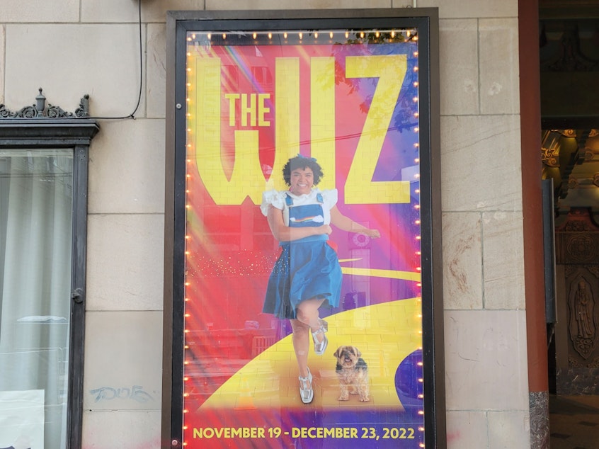 The poster for THE WIZ at the 5th Ave Theater