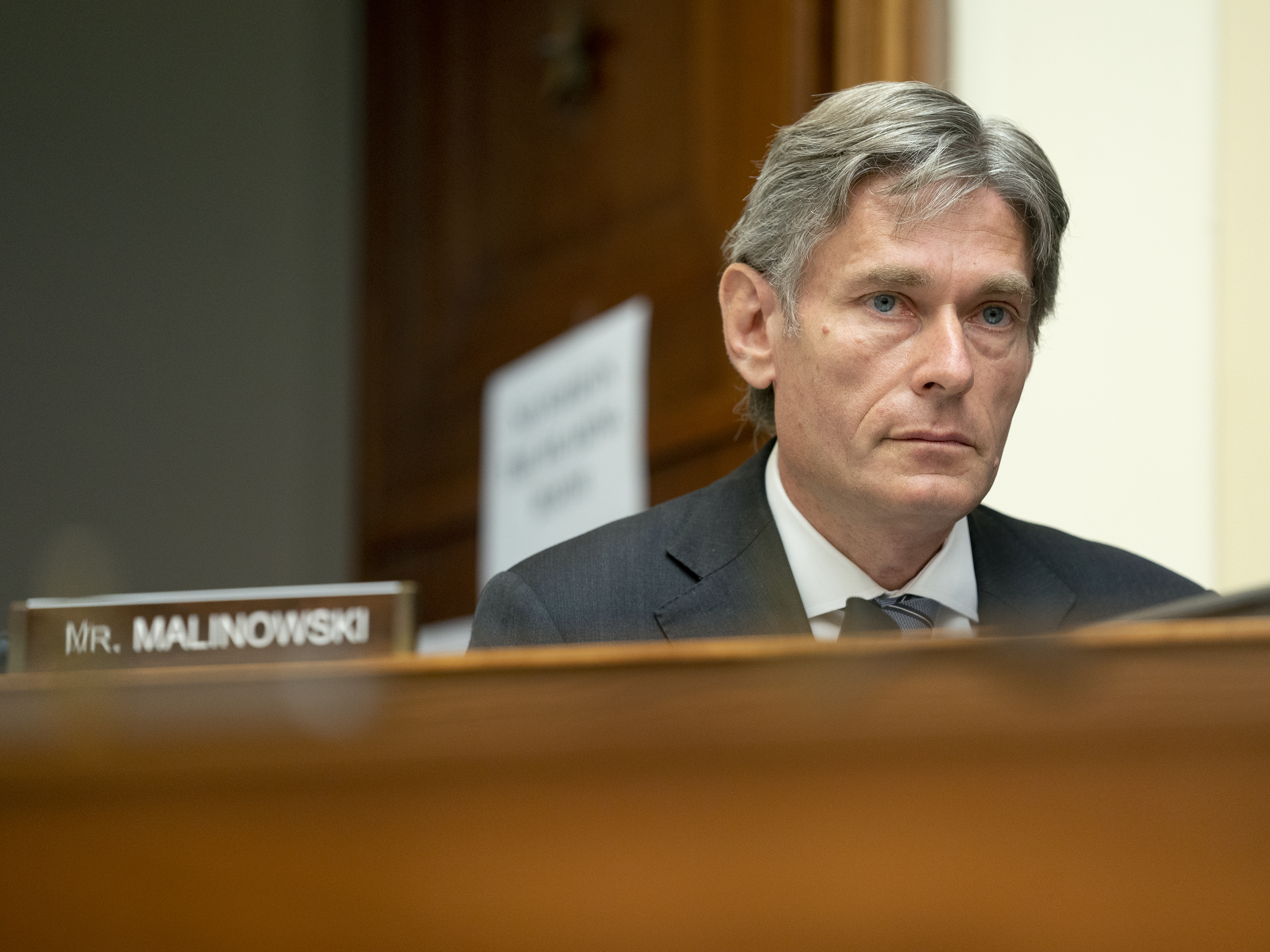 caption: Rep. Tom Malinowski, D-N.J., is the lead sponsor of a House resolution condemning QAnon and the conspiracy theories it promotes.