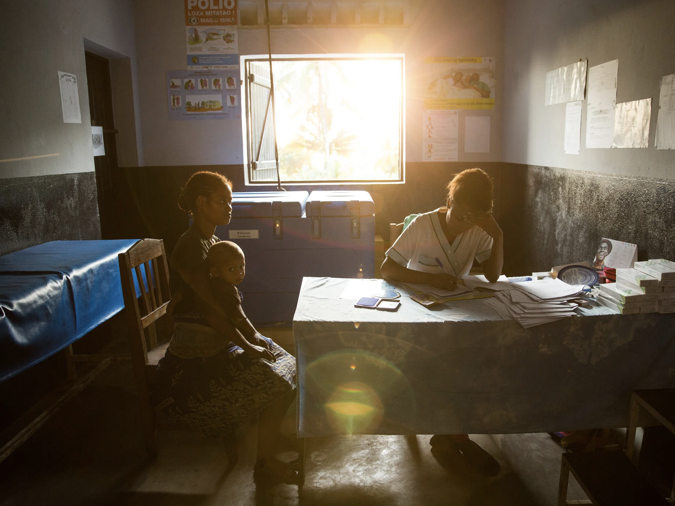 caption: A 19-year-old woman talks with nurse Valeria Zafisoa at a traveling contraception clinic in eastern Madagascar run by the British nonprofit group MSI Reproductive Choices. That group lost $15 million in funding the last time Trump enforced the Mexico City policy.