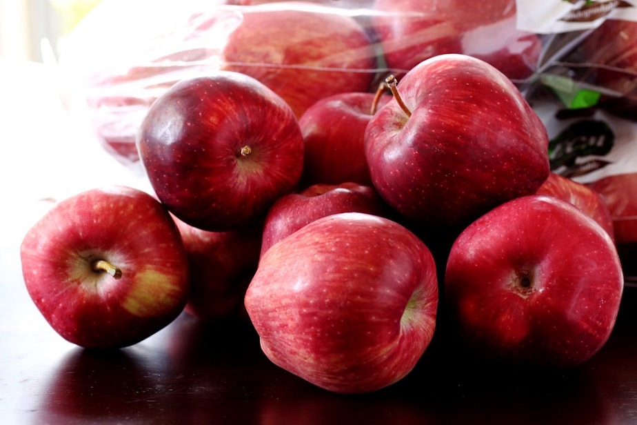 caption: Red delicious apples are no longer the most widely grown variety in Washington state