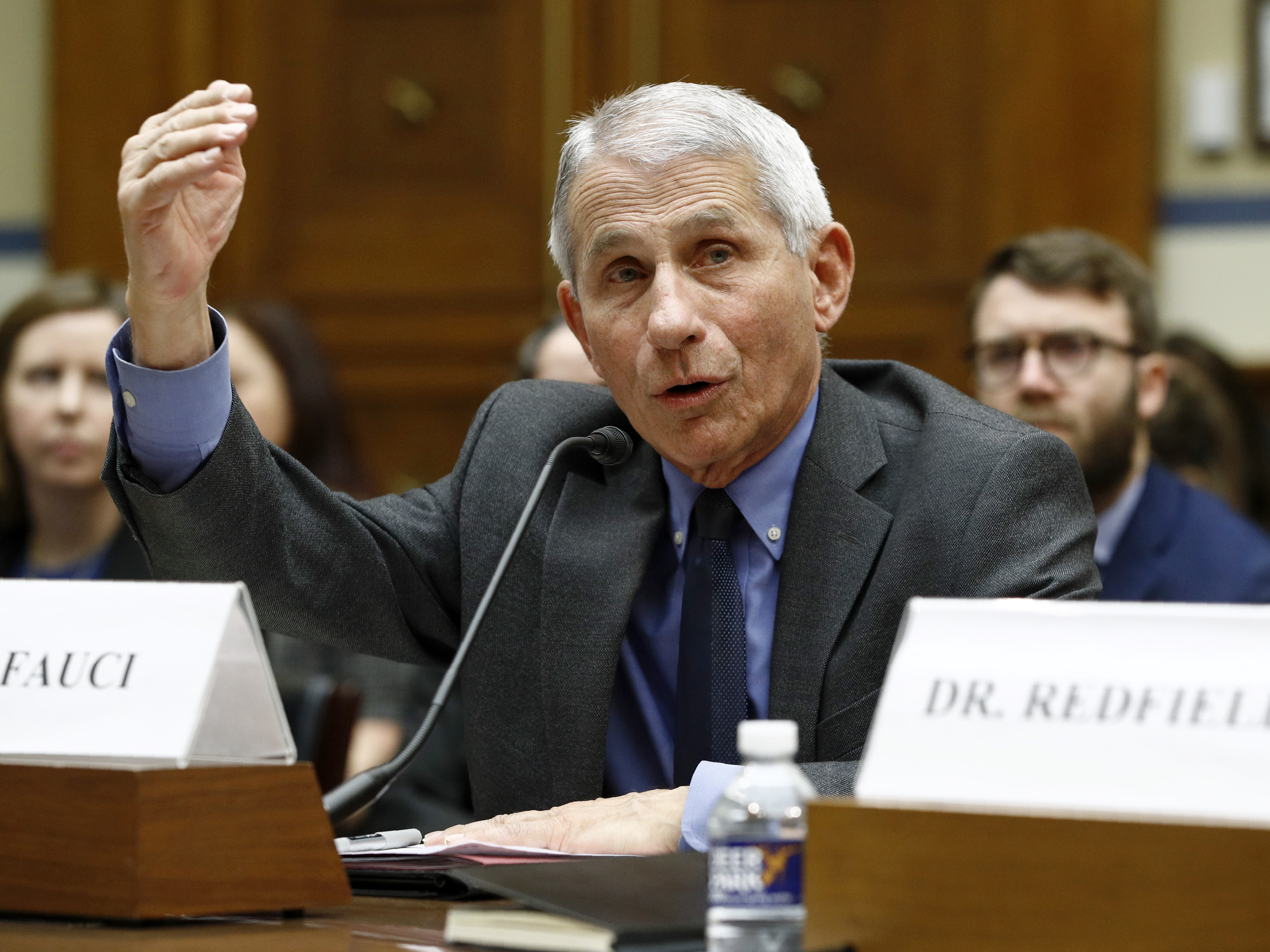 caption: "Bottom line, it's going to get worse," Dr. Anthony Fauci, director of the National Institute of Allergy and Infectious Diseases, says of the coronavirus outbreak in the United States. Fauci testified Wednesday at a hearing of the House Committee on Oversight And Reform.