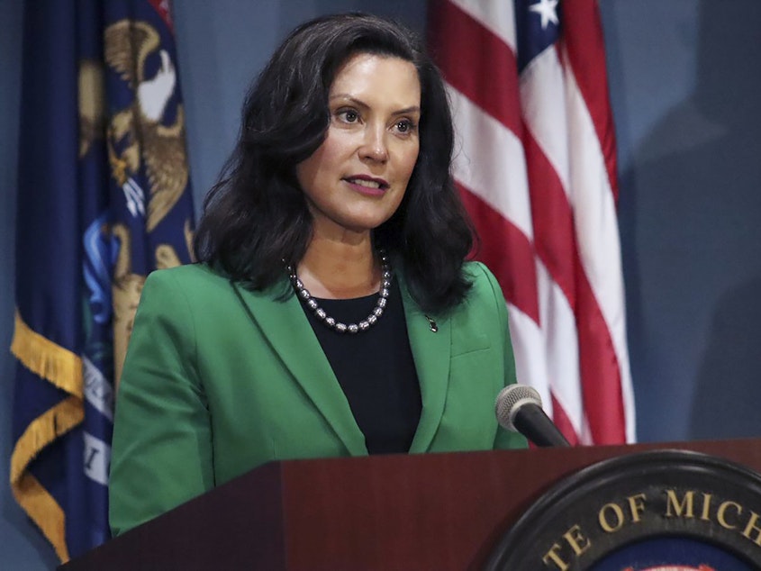 caption: "In the spring, we listened to public health experts, stomped the curve and saved thousands of lives together. Now, we must channel that same energy and join forces again to protect our families, frontline workers and small businesses," Michigan Gov. Gretchen Whitmer said in a statement.