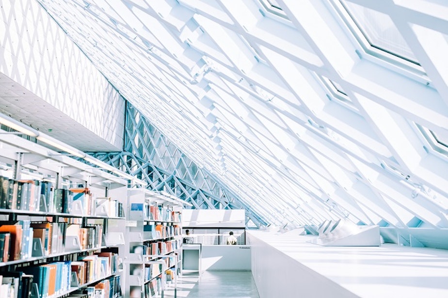 caption: The Seattle Public Library.