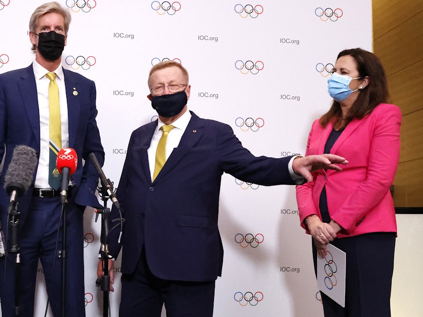 caption: John Coates, president of the Australian Olympic Committee, has come under fire for his remarks to Queensland Premier Annastacia Palaszczuk, ordering her to attend the opening ceremony of the Tokyo Olympics.