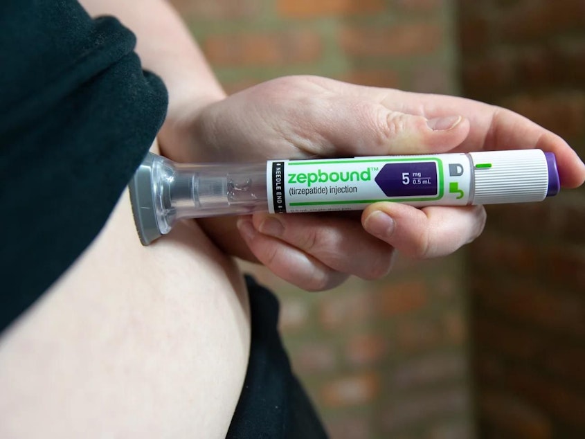 caption: Zepbound is one of several new drugs that people are using successfully to lose weight. But shortages have people strategizing how to maintain their weight loss when they can't get the drug.