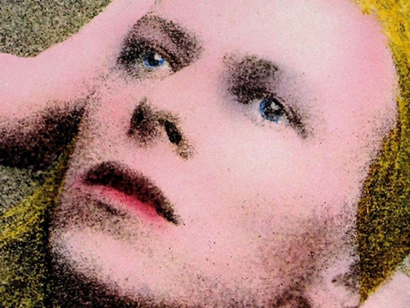 caption: A detail from the cover of David Bowie's album <em>Hunky Dory</em>, first released in 1971.