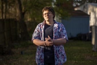 caption: Syrus Hall, 17, at his home in Mobile, Ala. "I didn't have the words for what I felt," says Hall, who is transgender. "I didn't fully have a grasp on gender until I found the words I needed."