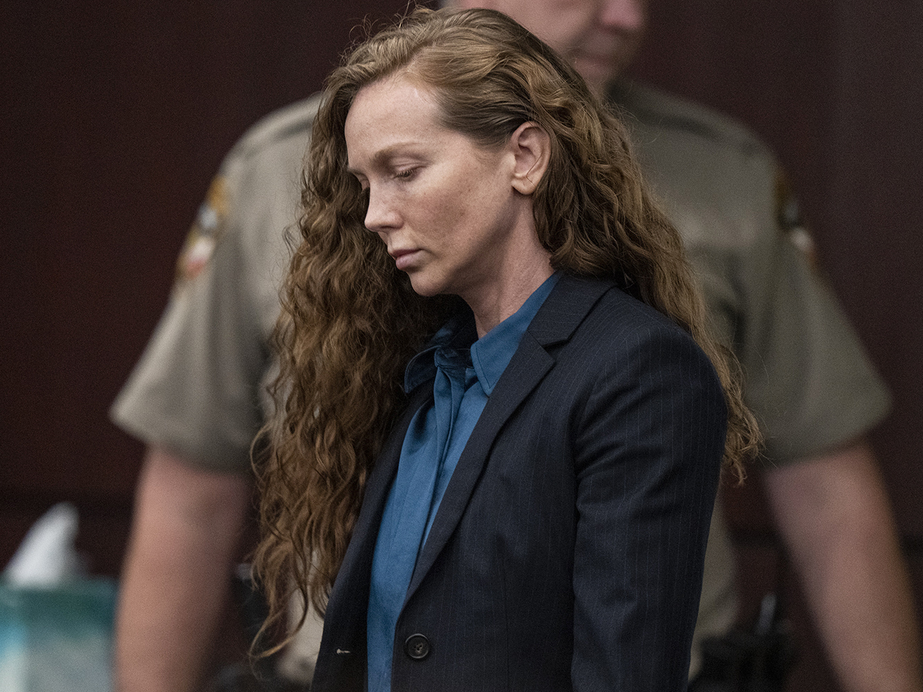 caption: Kaitlin Armstrong enters the courtroom to hear the verdict on her murder trial at the Blackwell-Thurman Criminal Justice Center on Thursday, Nov. 16, 2023, in Austin, Texas.