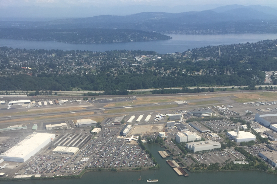 caption: The King County International Airport, also known as Boeing Field. 