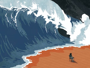 Mental health as a giant ocean wave