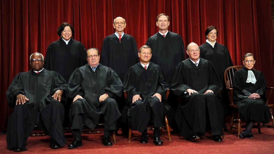 caption: The Supreme Court ruled 5-4 on Friday that same-sex marriage was legal across the United States. The four opposing justices submitted individual dissents.