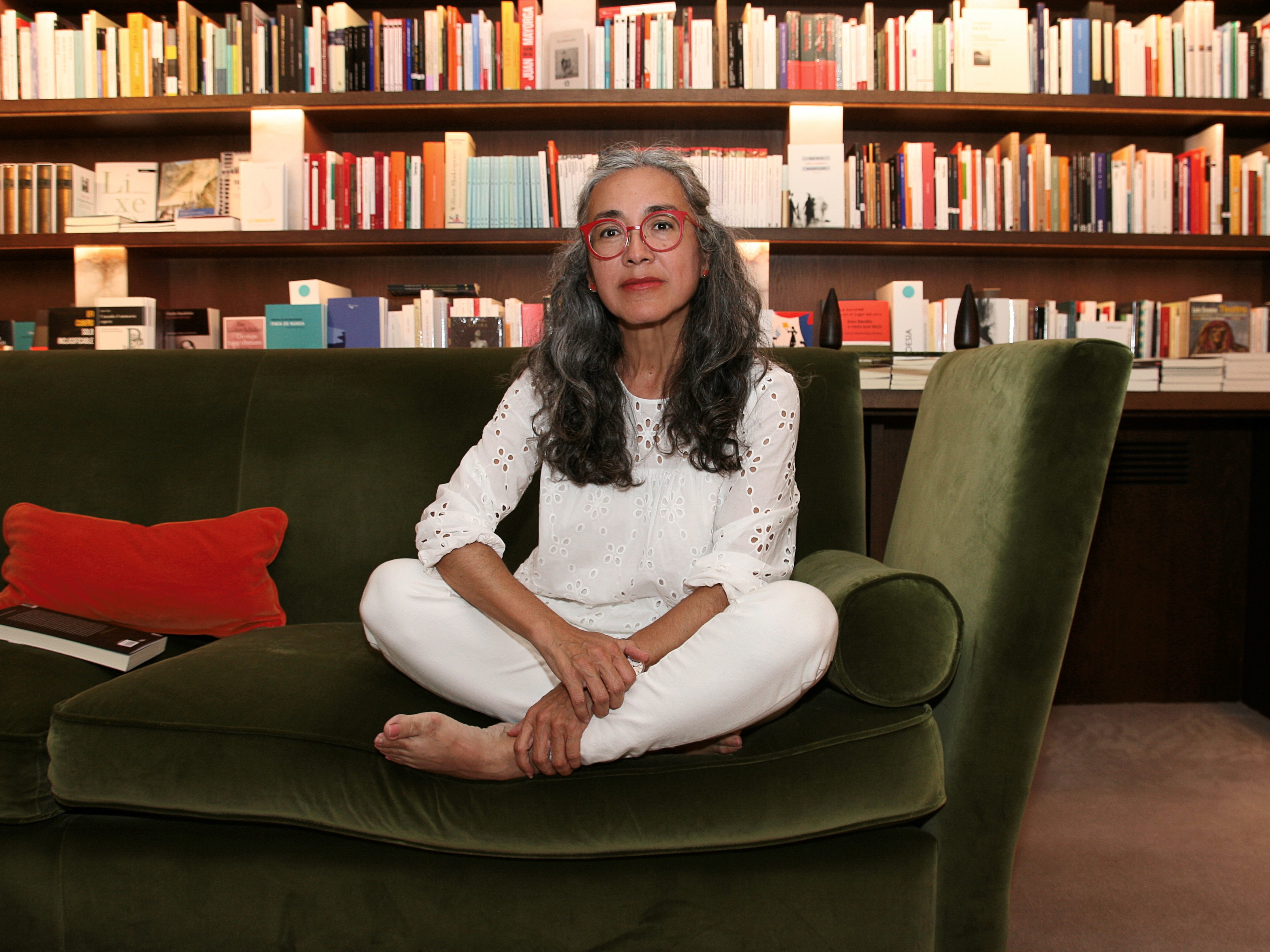 caption: "I have a lot to think about the relationship between mourning, between grieving, and between pain, generally speaking, and bilingualism and living in a different language," says Pulitzer winner Cristina Rivera Garza about <em>Death Takes Me,</em> her newly translated novel.