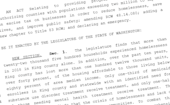 caption: Text of House Bill 2907, which would allow King County to levy a tax to pay for services for homeless people.