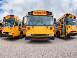 caption: In a new nationwide survey, half of student-transportation coordinators described school bus driver shortages as either "severe" or "desperate."