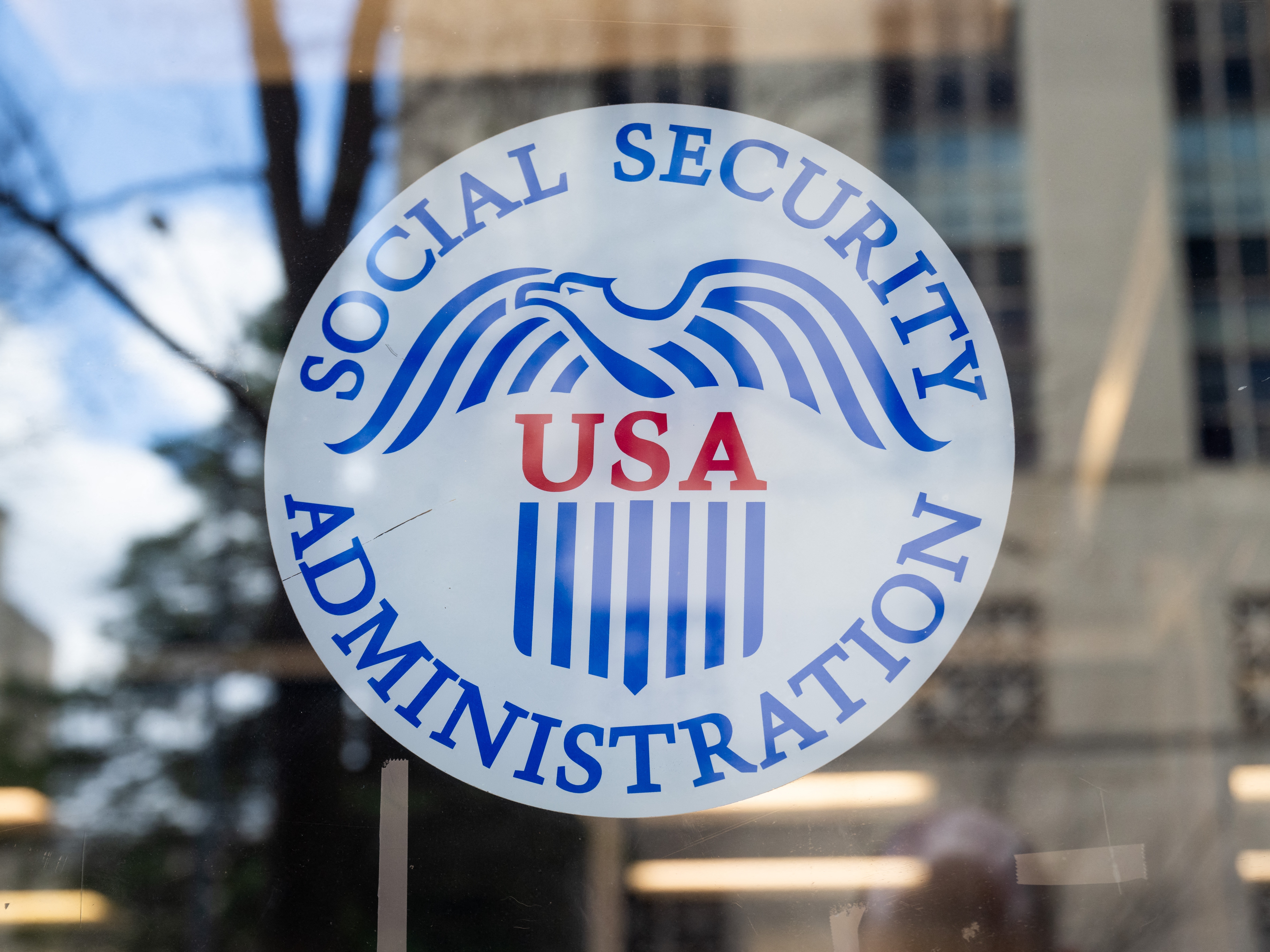 caption: A Social Security Administration office in Washington, DC, March 26. On Wednesday, the Social Security Administration backtracked on its announced plan to require in-person visits to offices.