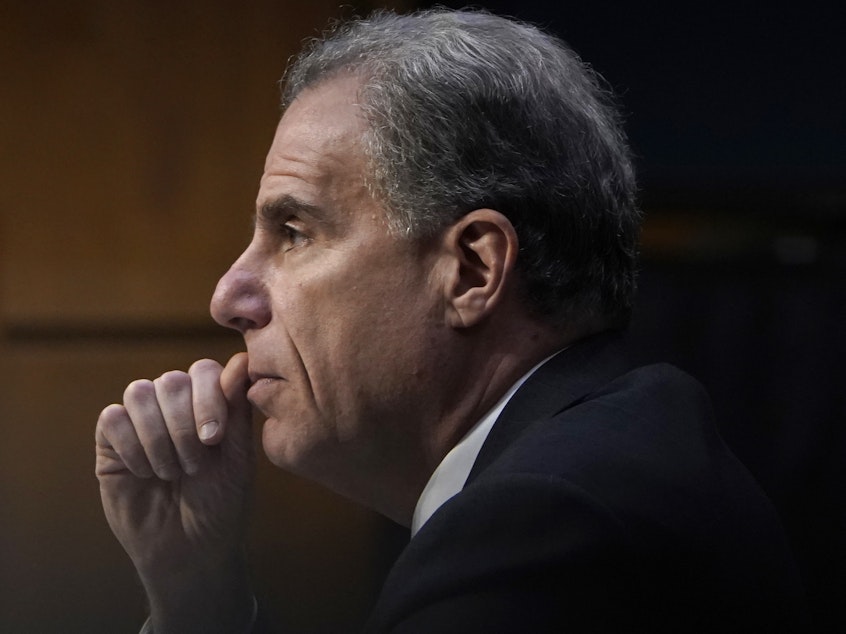 caption: Michael Horowitz, inspector general for the Justice Department, testified before the Senate Judiciary Committee. His new report has embarrassed the FBI again.