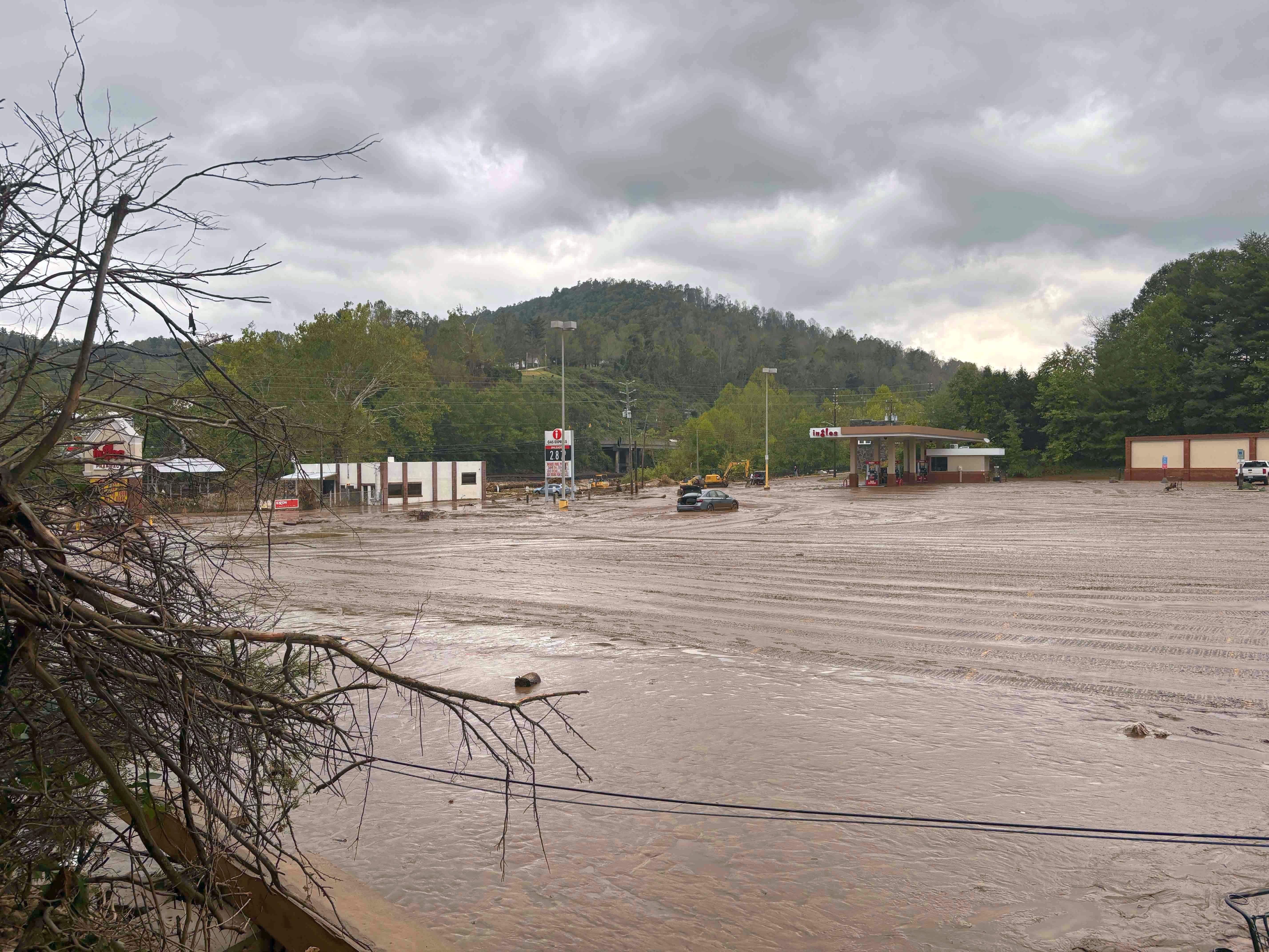 caption: Hurricane Helene dropped more than two feet of rain on Spruce Pine North Carolina. The town is home to one of the world's only sources of high purity quartz— which is used to manufacture silicon chips and solar panels.