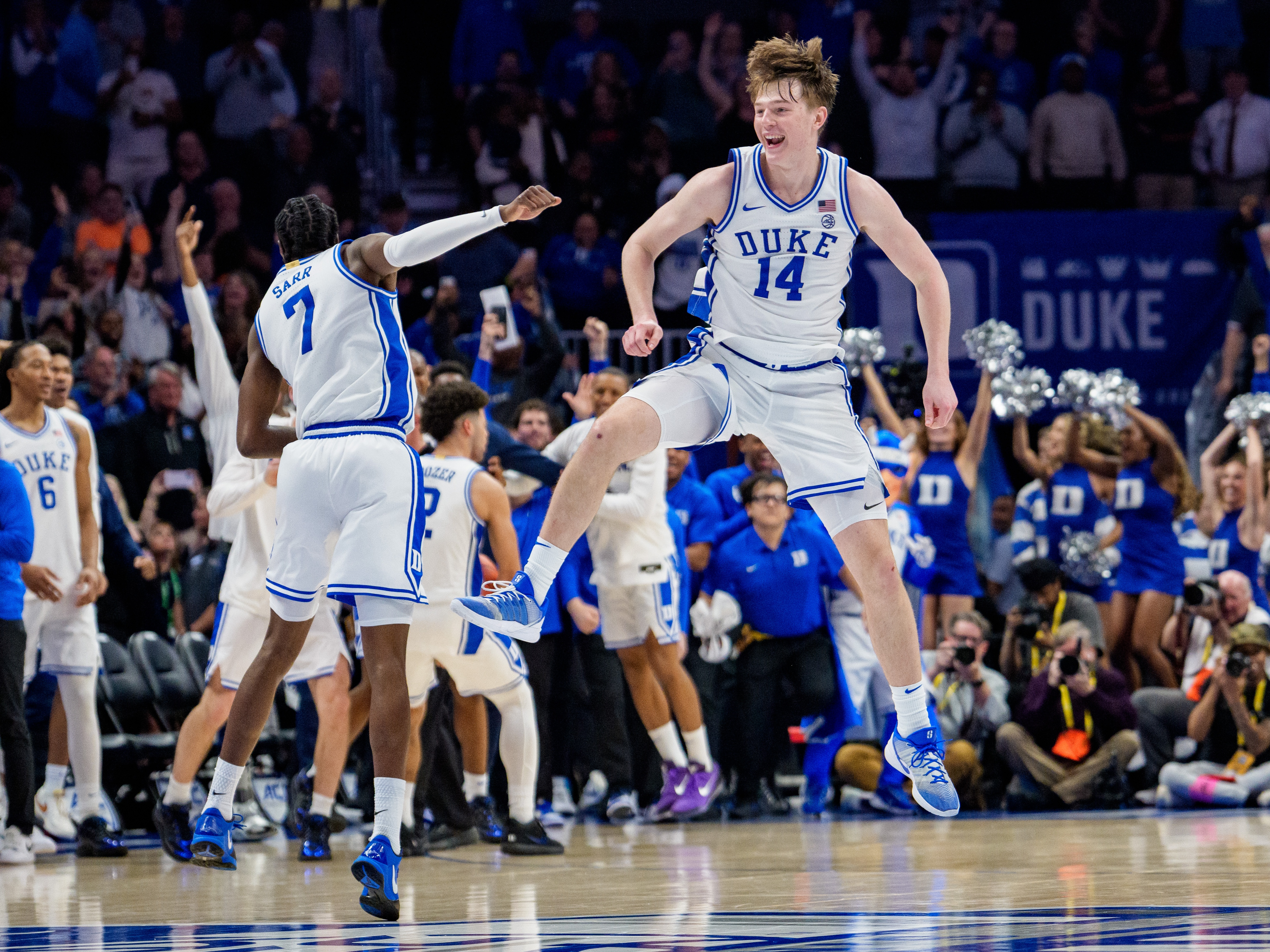 caption: The Duke Blue Devils were the top overall seed in the 2026 NCAA Division I men's college basketball tournament after a 74-70 win over Virginia in Saturday's ACC Tournament title game.