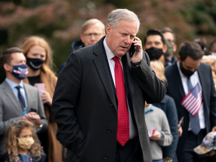 caption: Former White House chief of staff Mark Meadows is one of four former advisers to then-President Donald Trump who were issued subpoenas Thursday by the House select committee investigating the Jan. 6 insurrection at the U.S. Capitol.