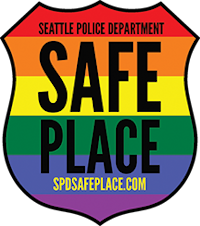 caption: The Seattle Police Department's "Safe Place" decal.