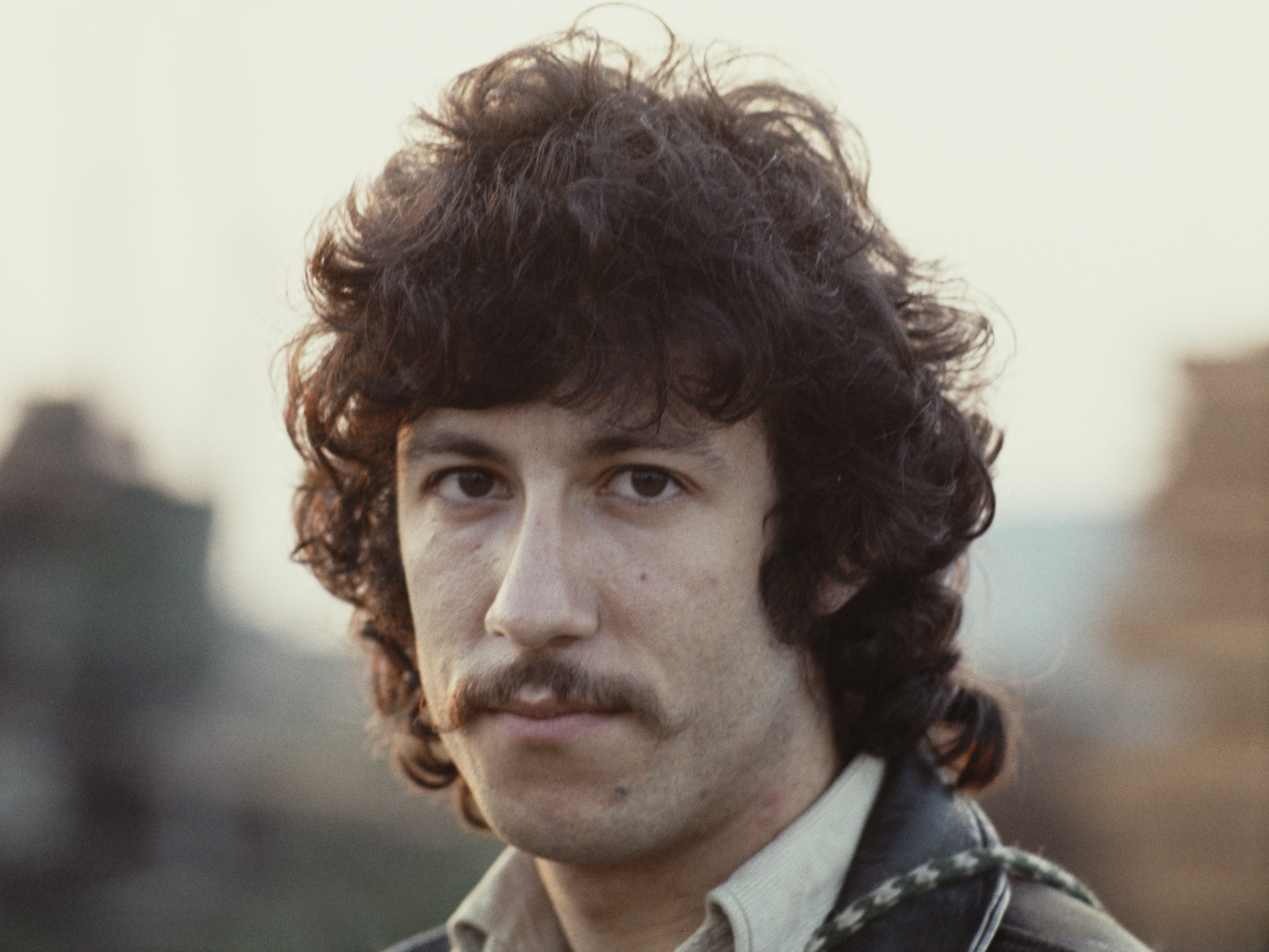 caption: British musician Peter Green, guitarist and co-founder of rock band Fleetwood Mac, circa 1968. Green's family announced his death on Saturday.