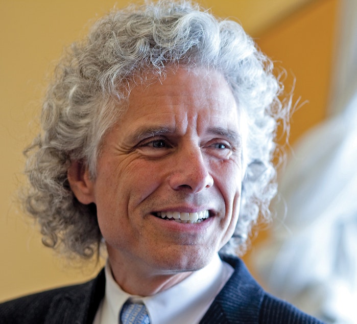 caption: Author and cognitive psychologist Steven Pinker