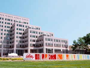 caption: Eli Lilly is seeking FDA approval for tirzepatide for chronic weight management. The drug could be approved by the end of the year.