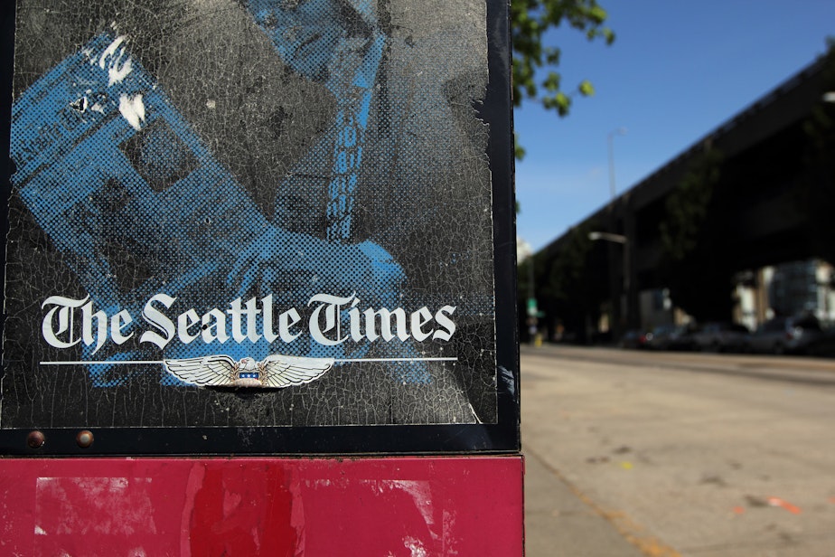 caption: Newspaper box for The Seattle Times, 2012.