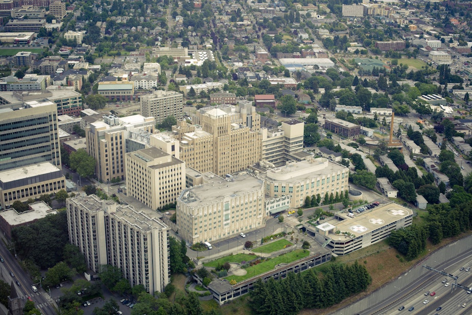 caption: Harborview Medical Center in Seattle, Washington.