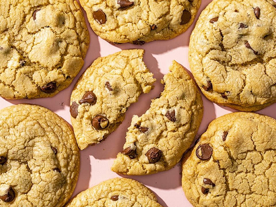 caption: These chocolate chip cookies from America's Test Kitchen are yummy. But can they top a cookie created by AI?