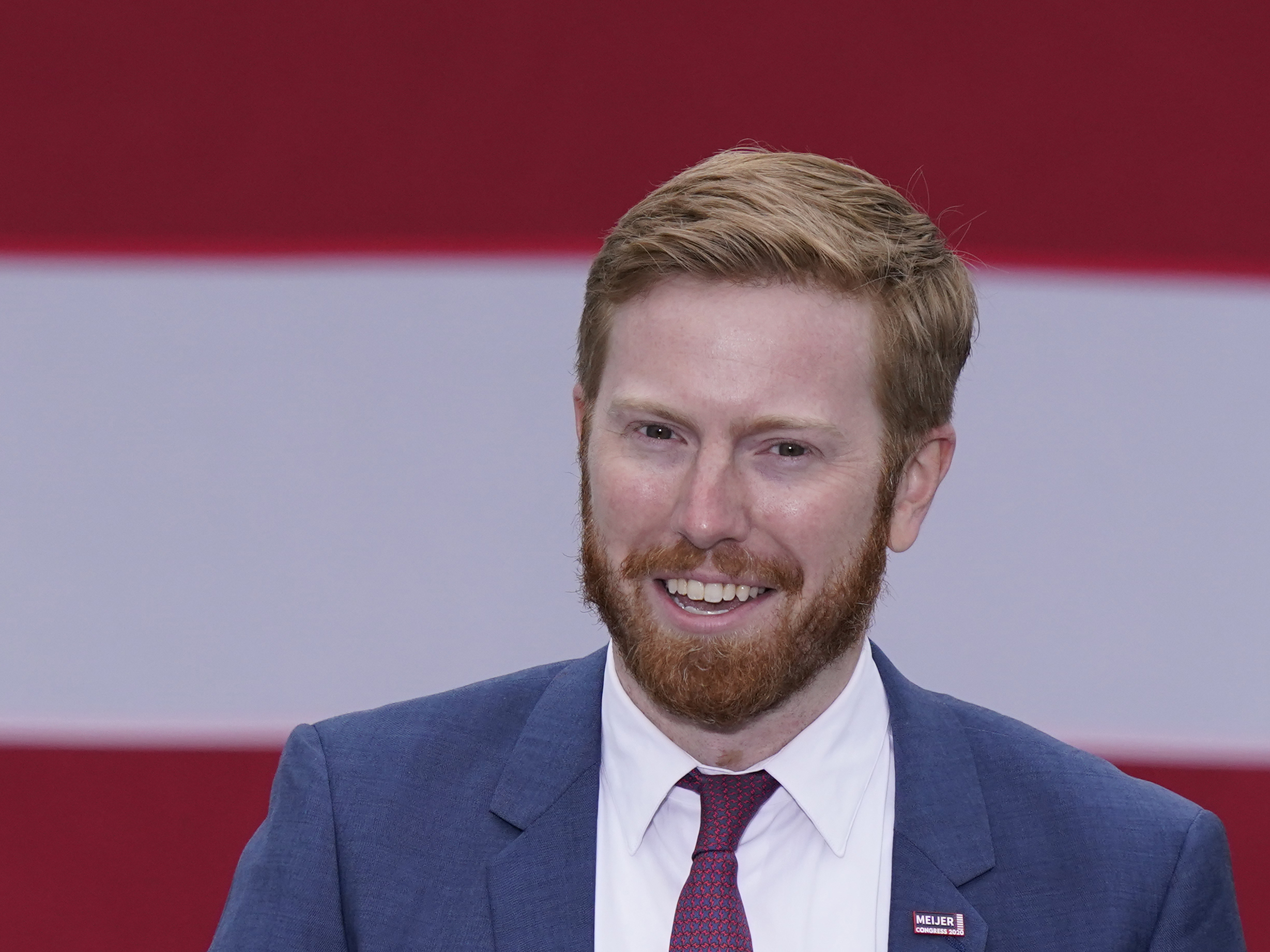 caption: Republican Rep. Peter Meijer of Michigan was one of the 17 House GOP freshmen who sent a letter to Joe Biden saying their constituents want to see bipartisan cooperation.