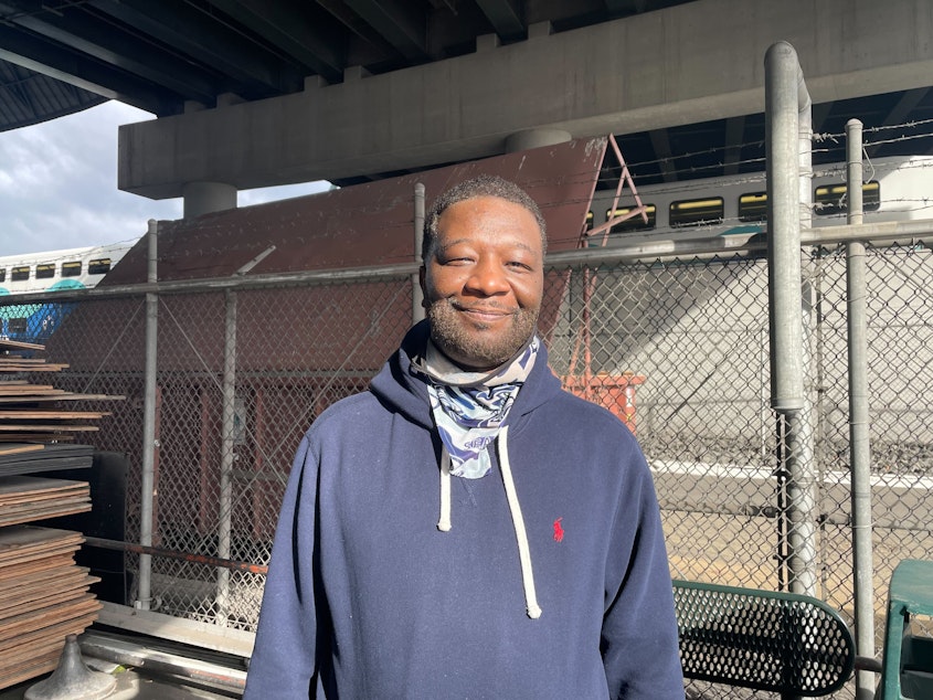 Otis Williams, a lead cook at T Mobile Park, says he's worked at the stadium for nine years. He showed up for roll call looking for answers about the beginning of the season.
