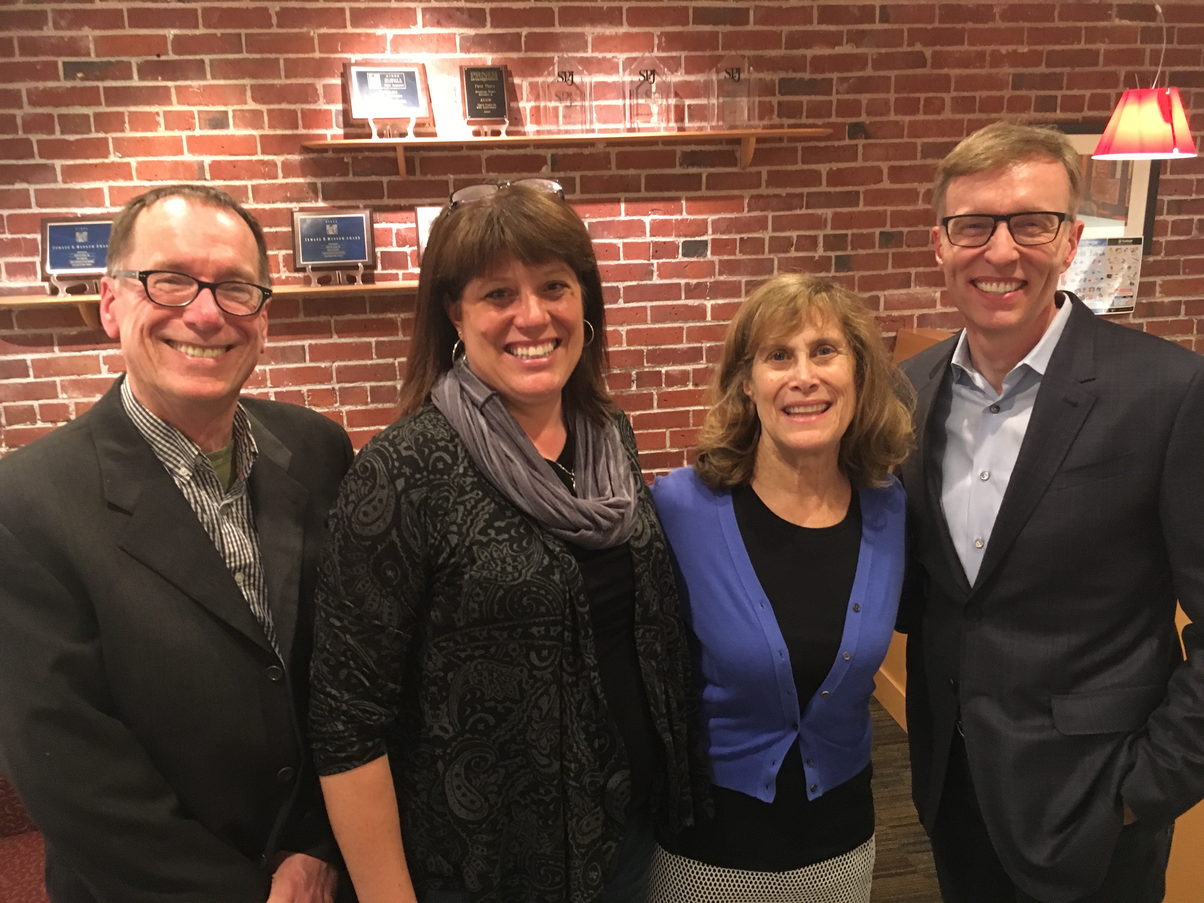 caption: 'Week in Review' panel Ross Reynolds, Claudia Balducci, Joni Balter and Rob McKenna.
