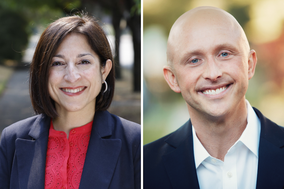 caption: Maritza Rivera (left) and Ron Davis (right), 2023 candidates for Seattle City Council in District 4. 