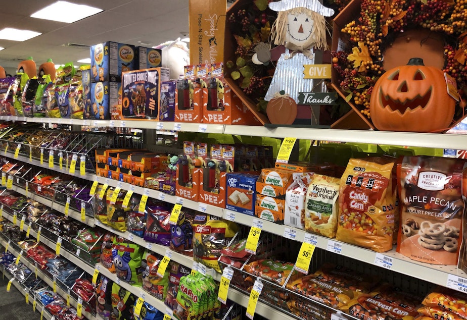 caption: Halloween candy — and sweets of all kinds — are much more expensive now than they were last year.