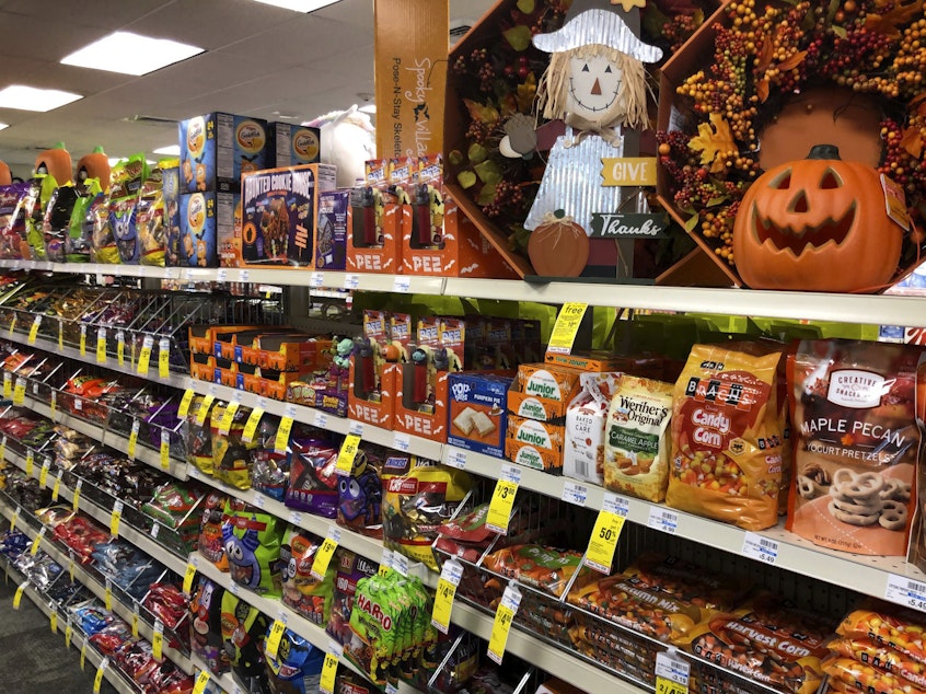 caption: Halloween candy — and sweets of all kinds — are much more expensive now than they were last year.