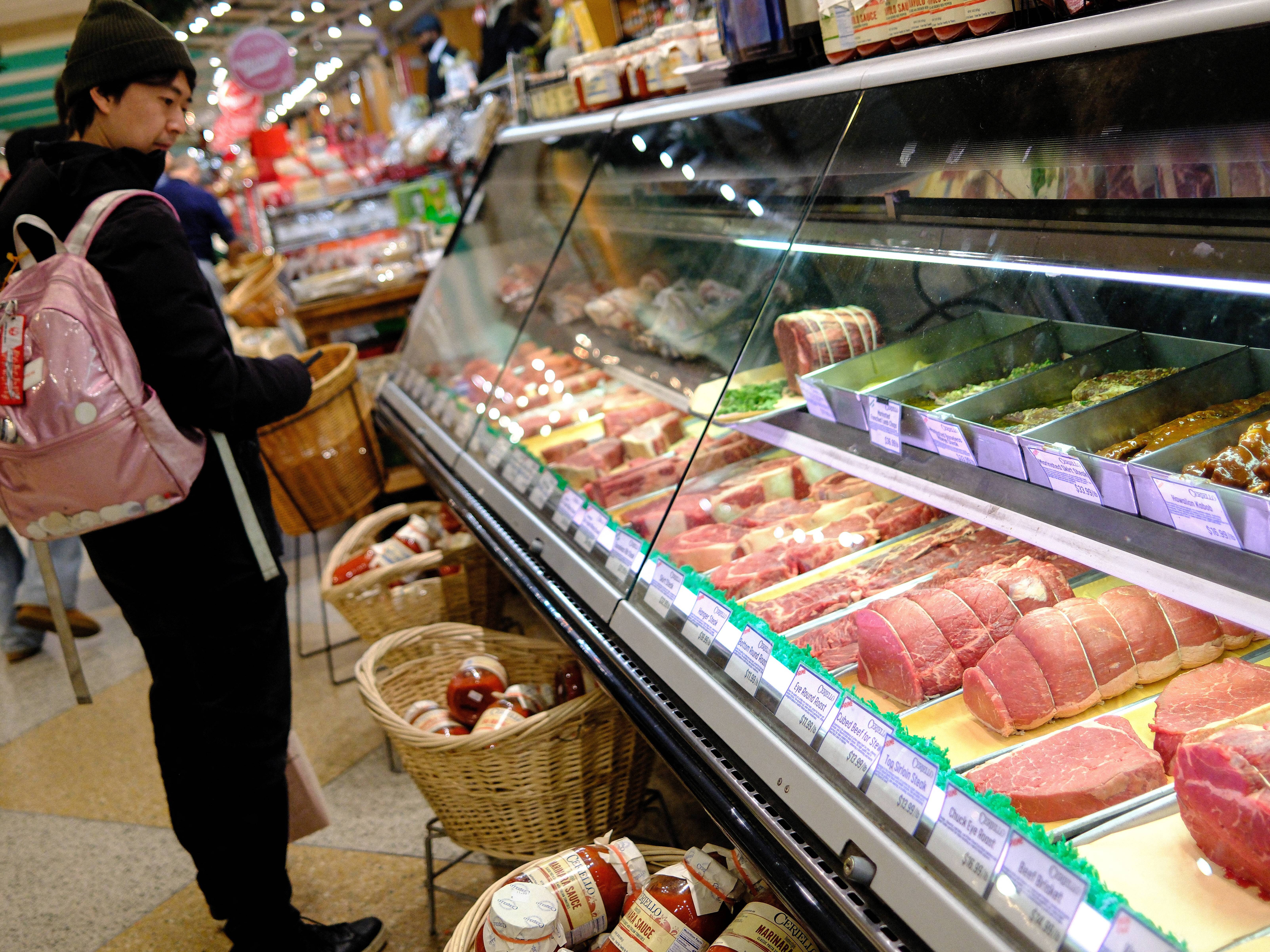 caption: Grocery prices in November were up 1.9% from a year ago, according to a report from the Labor Department Thursday. Overall inflation dipped to 2.7%, from 3% in September.