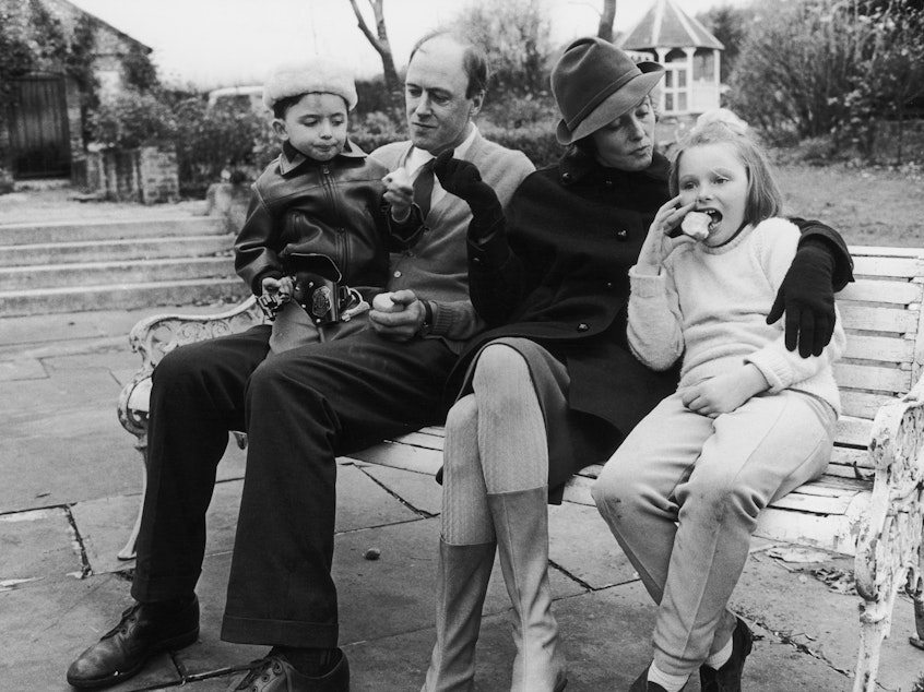 caption: Writer Roald Dahl and his wife, actress Patricia Neal, with two of their children, Theo and Chantel Sophia "Tessa." The photo was taken a few years after oldest daughter, Olivia, died of measles.