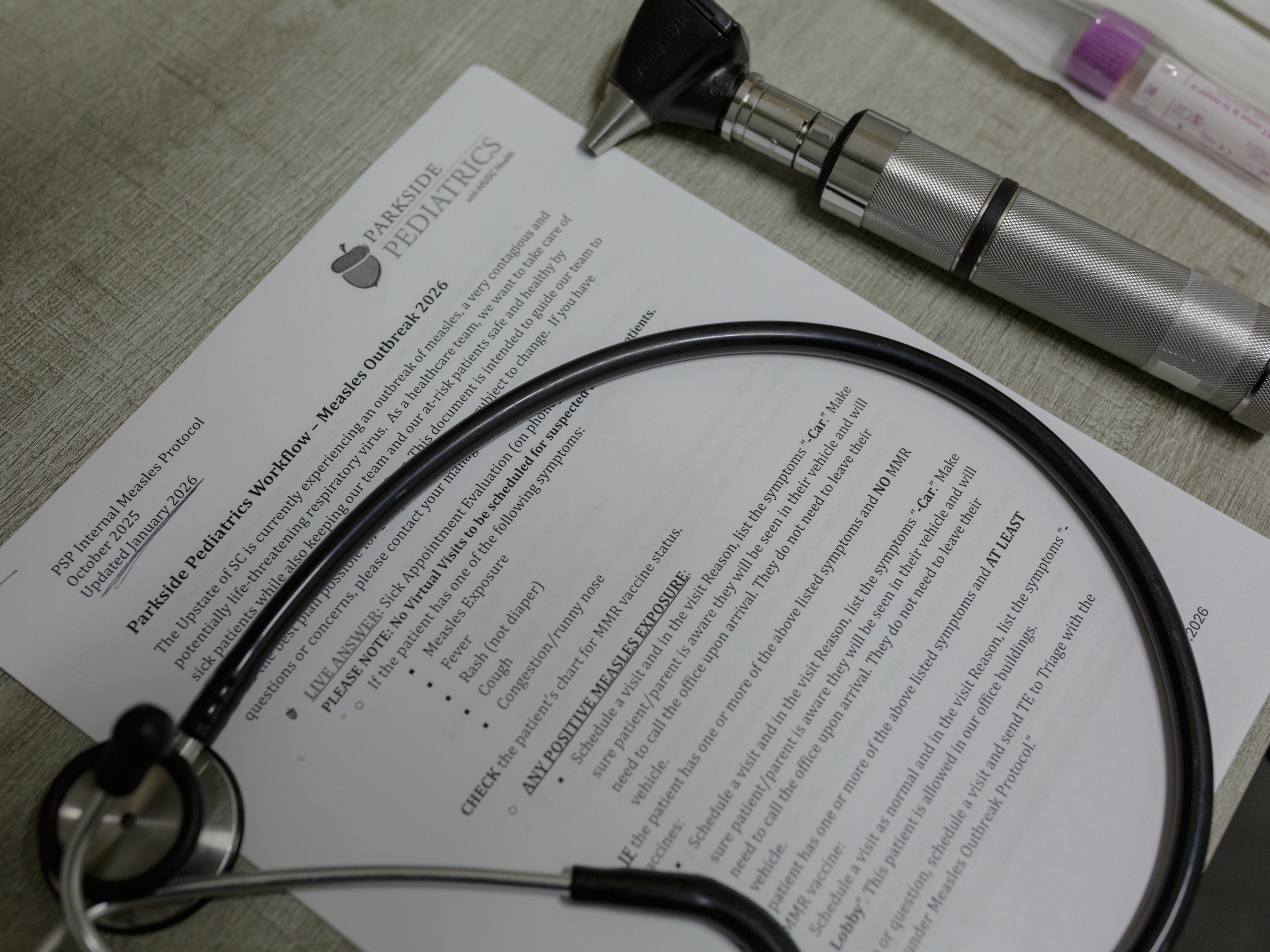 caption: Public health officials in South Carolina are seen an increase in people getting the measles vaccine.