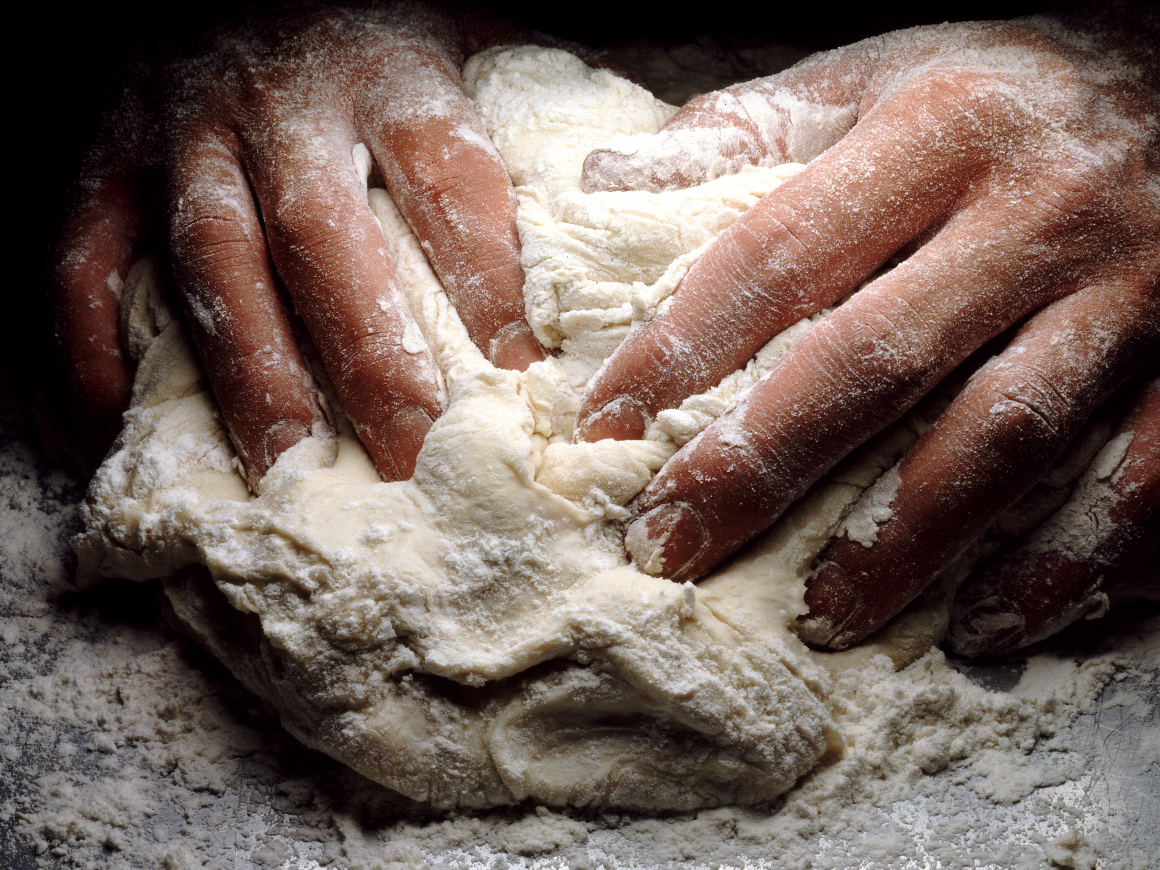 caption: "Our data suggests that something about baking seems to be changing the hands of the people who do the baking," says ecologist Rob Dunn.