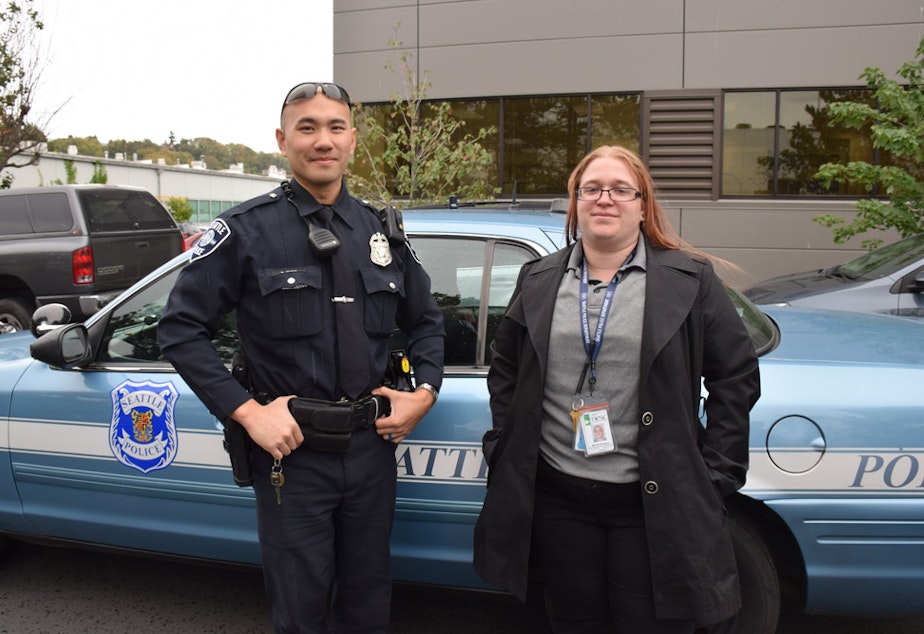 Seattle Police Officer Louis Chan partners with Mariah Andrignis, a social worker from DESC who contracts with SPD to help with crisis response.