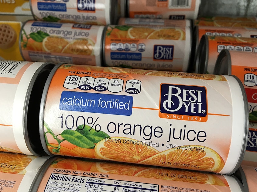 caption: Frozen concentrate orange juice futures have been soaring amid increased consumer demand.