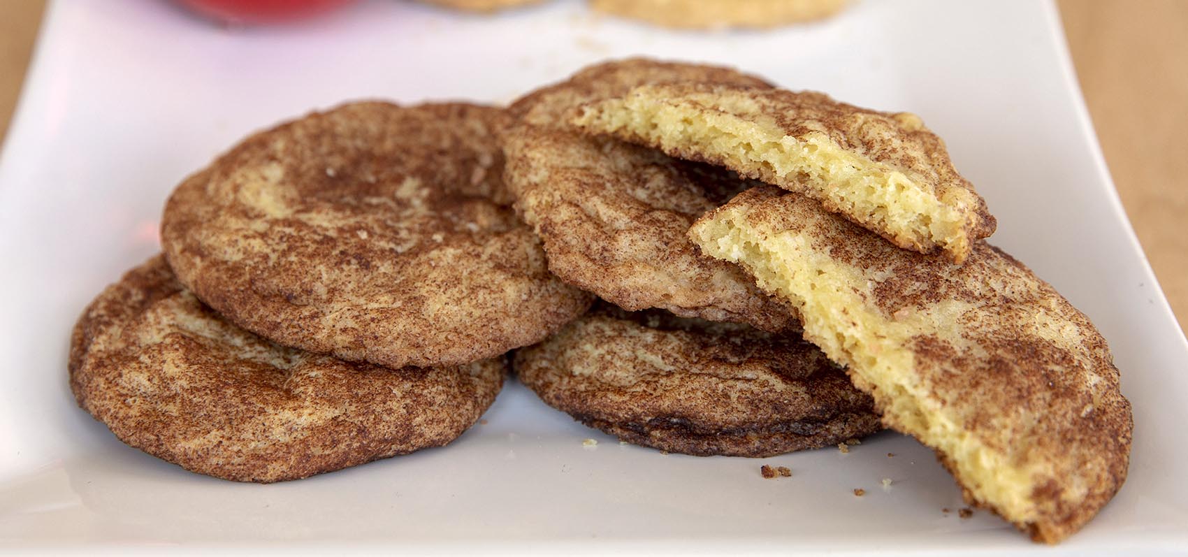 caption: Snickerdoodles, made using a family recipe from Here & Now executive producer Kathleen McKenna. (Robin Lubbock/WBUR)