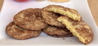 caption: Snickerdoodles, made using a family recipe from Here & Now executive producer Kathleen McKenna. (Robin Lubbock/WBUR)