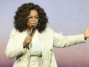 caption: Oprah Winfrey says being able to use medication to manage her weight has been a relief.