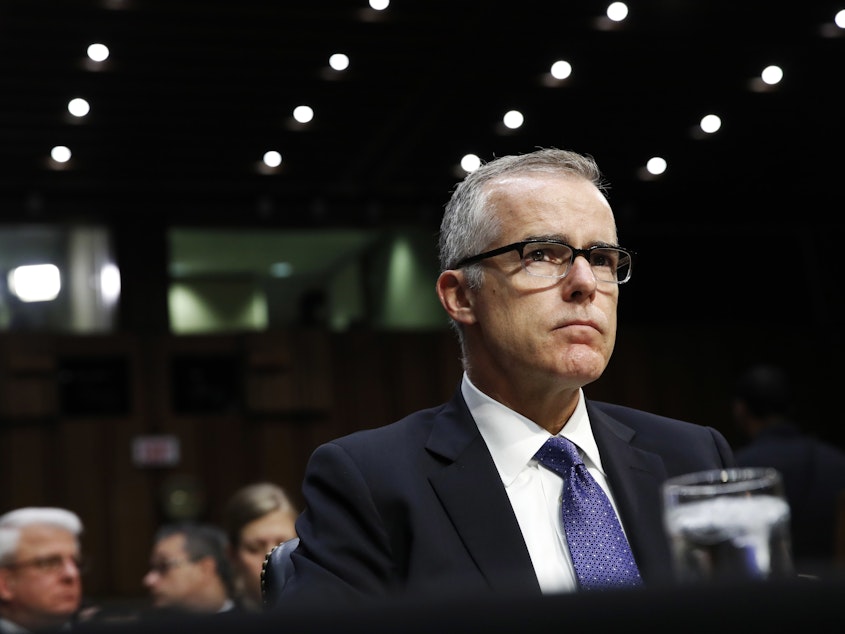 caption: The Justice Department will not charge Former FBI deputy director Andrew McCabe.