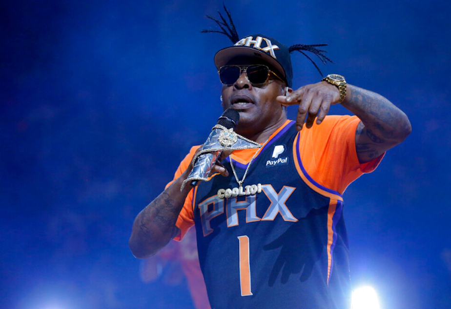 caption: Coolio performs at halftime of an NBA basketball game between the Phoenix Suns and the New Orleans Pelicans on April 5, 2019, in Phoenix. Coolio, the rapper who was among hip-hop's biggest names of the 1990s with hits including “Gangsta's Paradise” and “Fantastic Voyage,” died Wednesday, Sept. 28, 2022, at age 59, his manager said. 