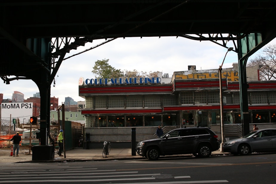 caption: Court Square Diner, Queens, New York