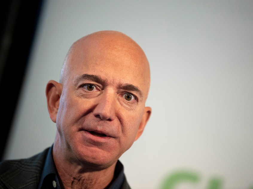 caption: Amazon confirmed to NPR on Monday that it would make Jeff Bezos available to testify at a hearing with other CEOs this summer.