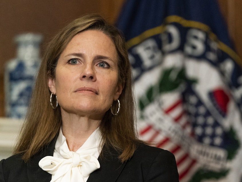 caption: The Senate Judiciary Committee begins confirmation hearings this week for Supreme Court Nominee Amy Coney Barrett.